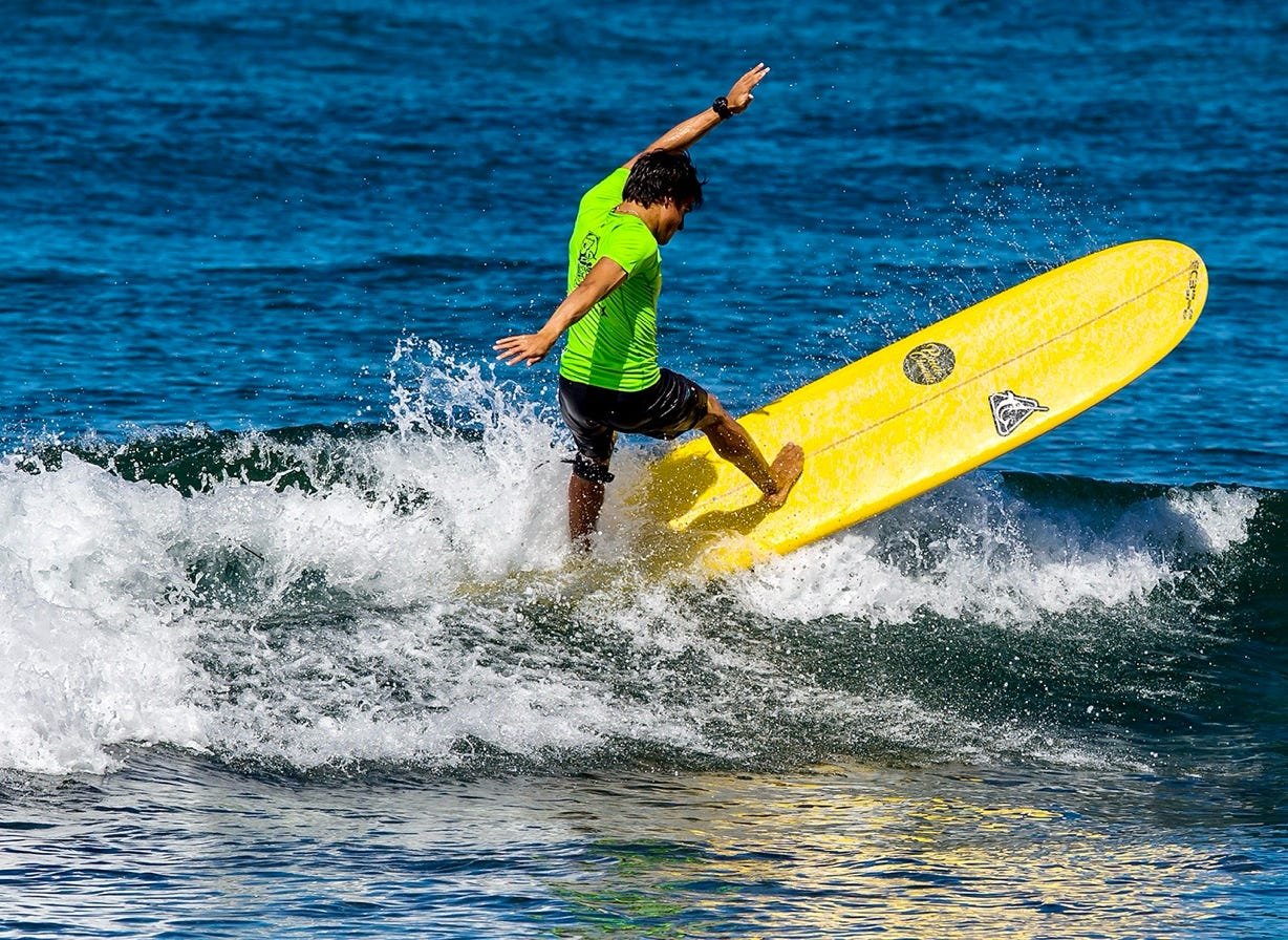 Surfing near the Rainforest Beach Condo
